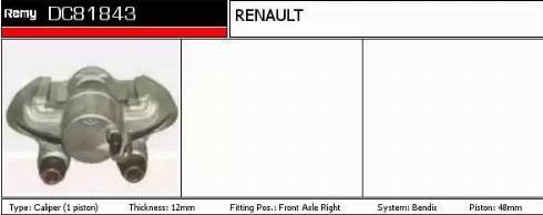 Remy DC81843 - Тормозной суппорт autosila-amz.com