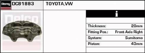 Remy DC81883 - Тормозной суппорт autosila-amz.com