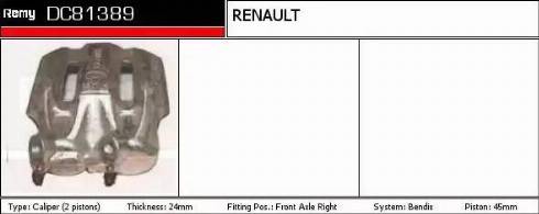 Remy DC81389 - Тормозной суппорт autosila-amz.com