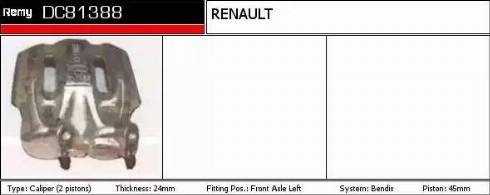 Remy DC81388 - Тормозной суппорт autosila-amz.com