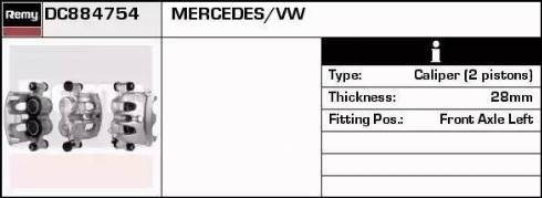 Remy DC884754 - Тормозной суппорт autosila-amz.com