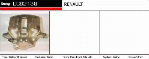 Remy DC82138 - Тормозной суппорт autosila-amz.com