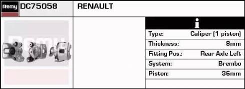 Remy DC75058 - Тормозной суппорт autosila-amz.com