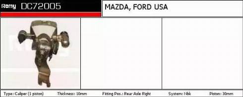 Remy DC72005 - Тормозной суппорт autosila-amz.com