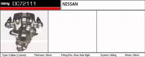 Remy DC72111 - Тормозной суппорт autosila-amz.com