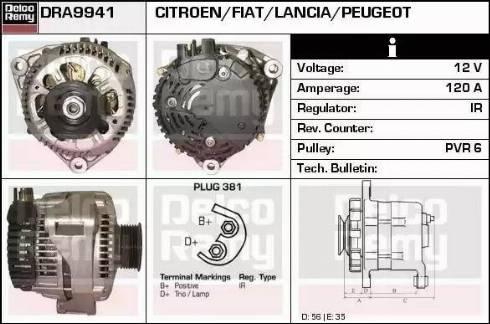 Remy DRA9941 - Генератор autosila-amz.com