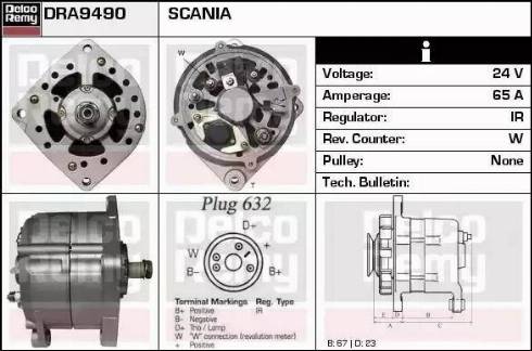 Remy DRA9490 - Генератор autosila-amz.com