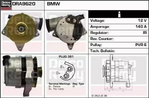 Remy DRA9620 - Генератор autosila-amz.com