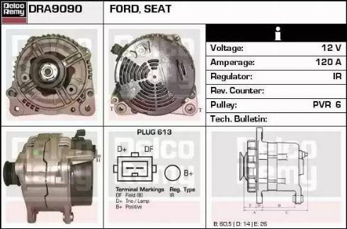 Remy DRA9090 - Генератор autosila-amz.com