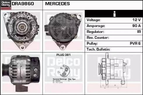 Remy DRA9860 - Генератор autosila-amz.com