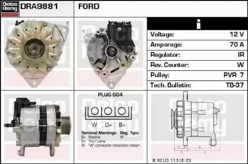 Remy DRA9881 - Генератор autosila-amz.com