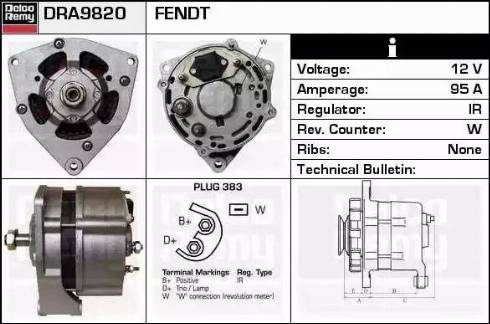 Remy DRA9820 - Генератор autosila-amz.com