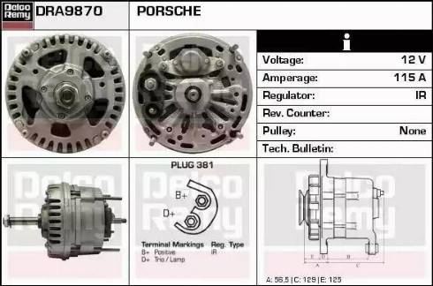 Remy DRA9870 - Генератор autosila-amz.com