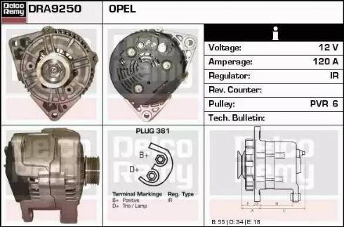 Remy DRA9250 - Генератор autosila-amz.com