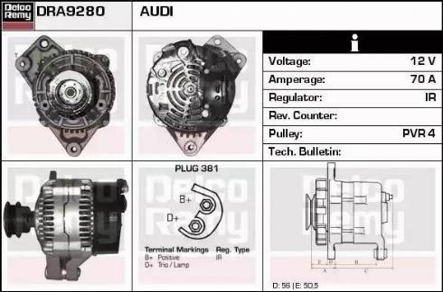 Remy DRA9280 - Генератор autosila-amz.com