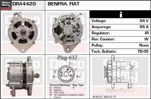 Remy DRA4420 - Генератор autosila-amz.com