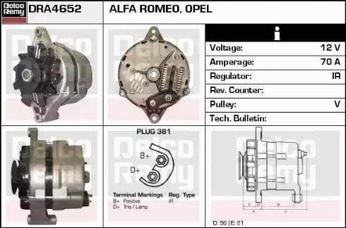 Remy DRA4652 - Генератор autosila-amz.com