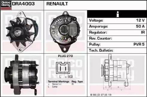 Remy DRA4003 - Генератор autosila-amz.com