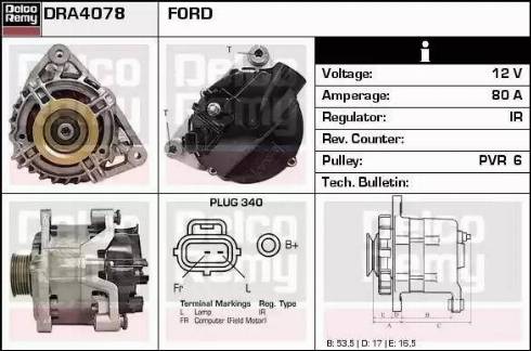 Remy DRA4078 - Генератор autosila-amz.com