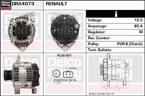 Remy DRA4073 - Генератор autosila-amz.com