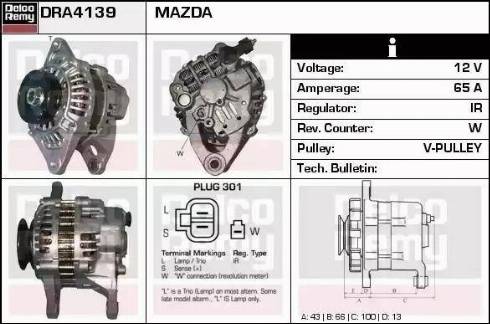 Remy DRA4139 - Генератор autosila-amz.com