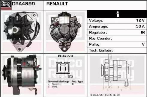 Remy DRA4890 - Генератор autosila-amz.com