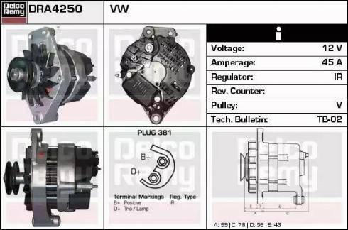 Remy DRA4250 - Генератор autosila-amz.com