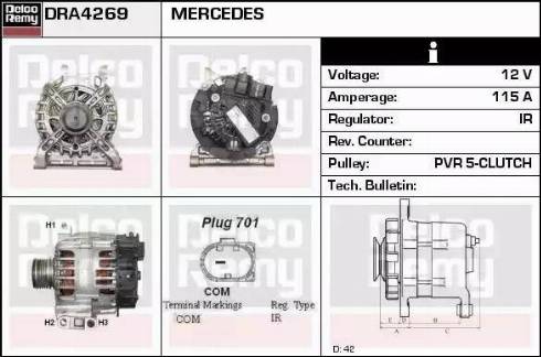 Remy DRA4269 - Генератор autosila-amz.com