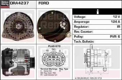 Remy DRA4237 - Генератор autosila-amz.com