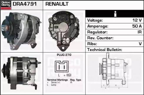 Remy DRA4791 - Генератор autosila-amz.com