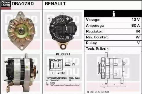 Remy DRA4780 - Генератор autosila-amz.com