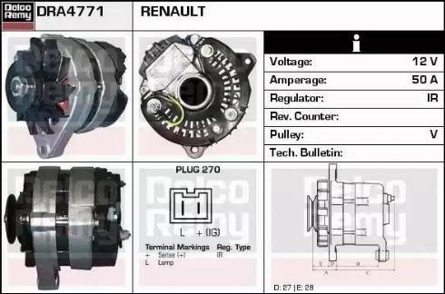 Remy DRA4771 - Генератор autosila-amz.com