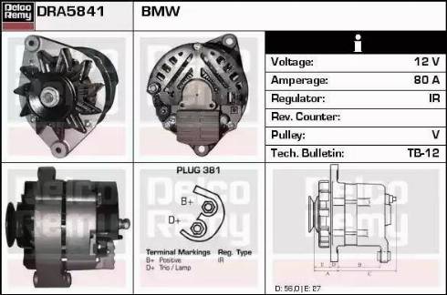 Remy DRA5841 - Генератор autosila-amz.com