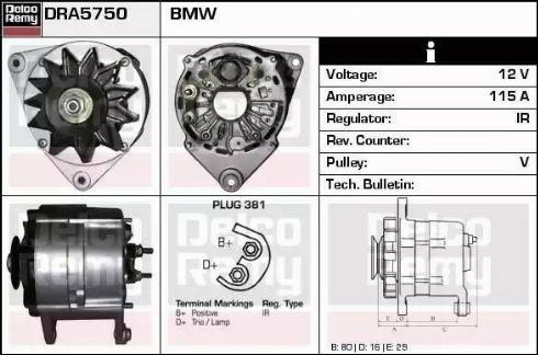 Remy DRA5750 - Генератор autosila-amz.com