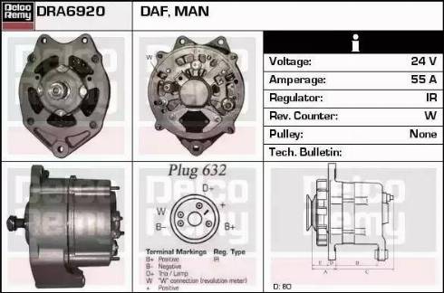 Remy DRA6920 - Генератор autosila-amz.com