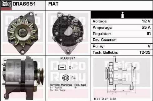 Remy DRA6651 - Генератор autosila-amz.com