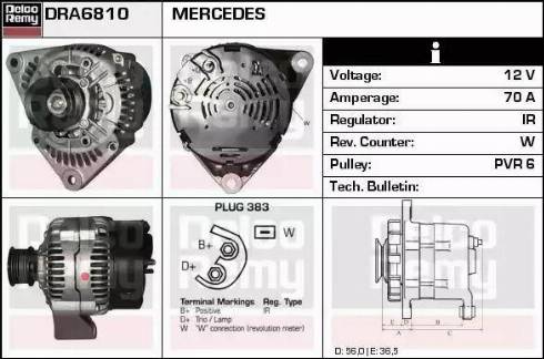 Remy DRA6810 - Генератор autosila-amz.com