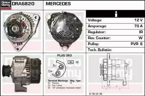 Remy DRA6820 - Генератор autosila-amz.com