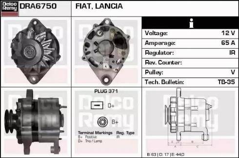 Remy DRA6750 - Генератор autosila-amz.com