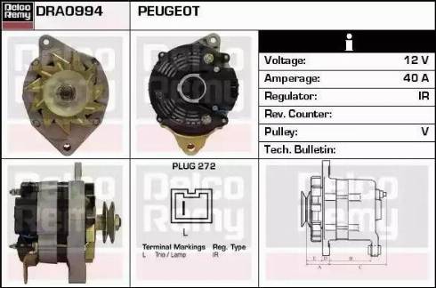 Remy DRA0994 - Генератор autosila-amz.com