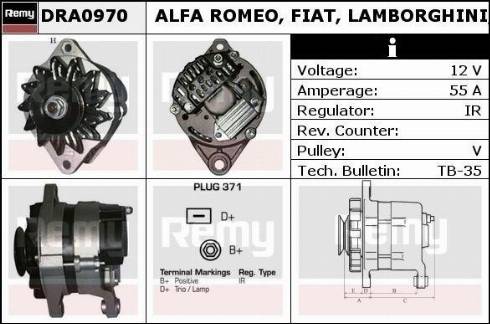 Remy DRA0970N - Генератор autosila-amz.com