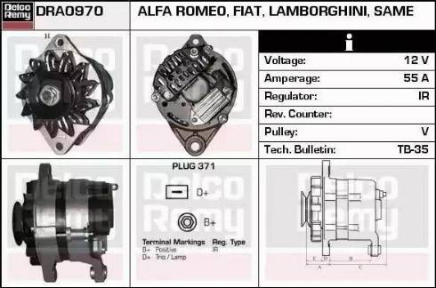 Remy DRA0970 - Генератор autosila-amz.com