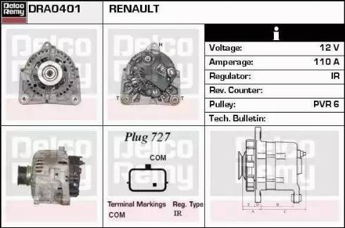 Remy DRA0401 - Генератор autosila-amz.com