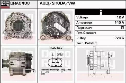 Remy DRA0483 - Генератор autosila-amz.com