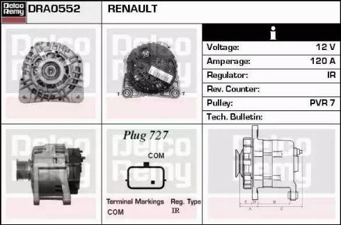 Remy DRA0552 - Генератор autosila-amz.com