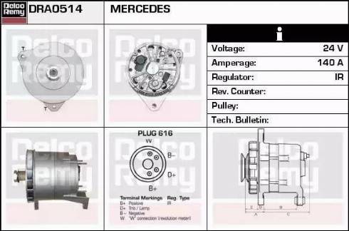 Remy DRA0514 - Генератор autosila-amz.com