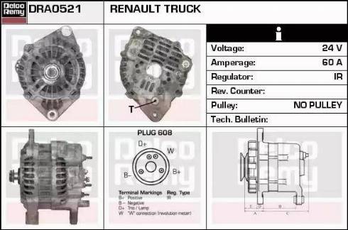 Remy DRA0521 - Генератор autosila-amz.com