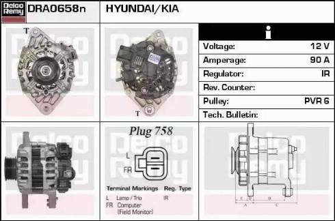 Remy DRA0658N - Генератор autosila-amz.com