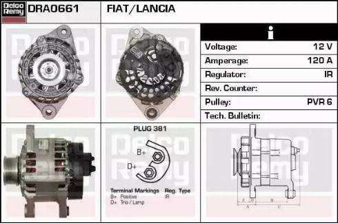 Remy DRA0661 - Генератор autosila-amz.com