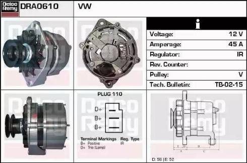 Remy DRA0610 - Генератор autosila-amz.com